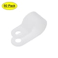 thumbnail image 1 of Clips para cables soporte tipo R 12.7mm sujetador para gestión de cables en casa y oficina blanco 50 piezas, 1 of 5