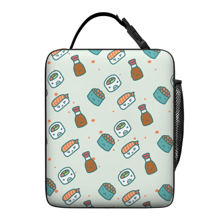 Japanese Sushi Food Insulated Lunch Tote – Cute Sushi Roll Pattern