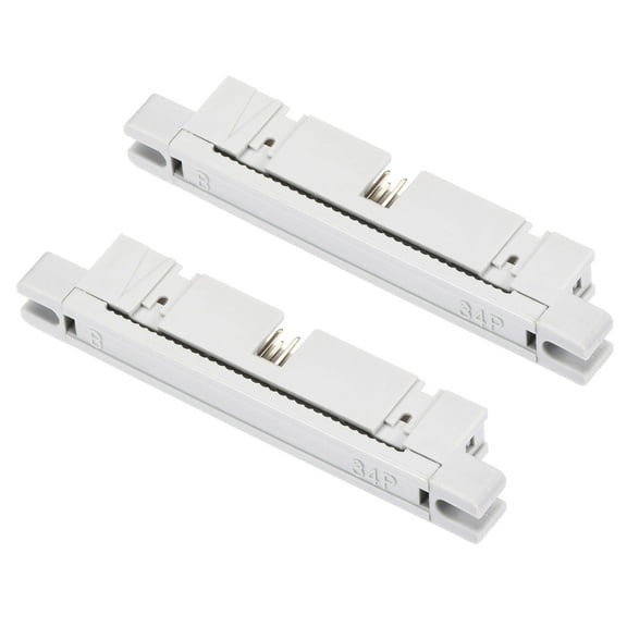 Uxcell 34P Dual Rows 2.54mm IDC Male Transition Plug for Flat Ribbon Cable, Pack of 2
