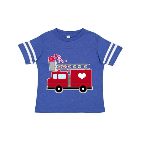 

Inktastic Valentine s Day Red Firetruck with Pink Hearts Gift Toddler Boy or Toddler Girl T-Shirt