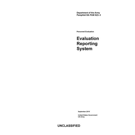 Department of the Army Pamphlet DA PAM 623-3 Evaluation Reporting System September 2019 -