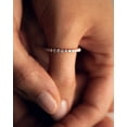 thumbnail image 4 of SOLITAIRE JEWELS 0.88TCW Round Cut Half Eternity Moissanite Wedding Band 10K Solid Rose Gold, 4 of 7
