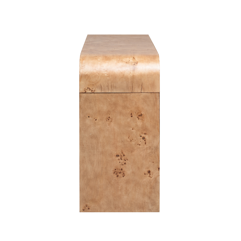 Modern Entryway Table with Burl Wood Veneer,Suitable for Entryway, Hallway, Living Room, Foyer, Corridor