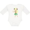 thumbnail image 3 of Inktastic Blonde Hula Girl Girls Long Sleeve Baby Bodysuit, 3 of 5