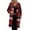 Red, variant on CHUMUD Womens Flannel Long Plaid Shacket Jacket Long Sleeve Lapel Boyfriend Button Down Coats Fall Winter Fashion Outfits