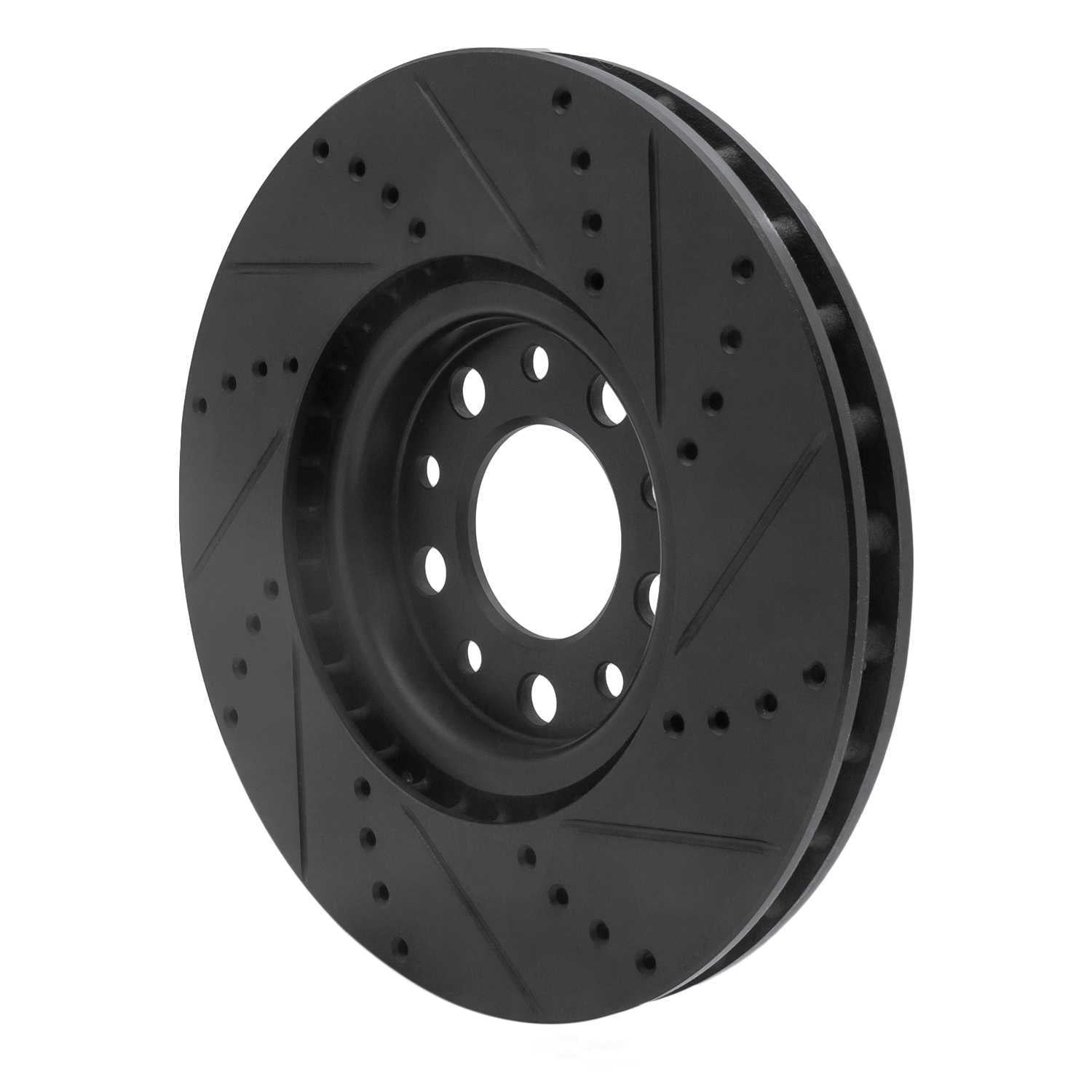 Dynamic Friction Company 633-39025L DFC Brake Rotor - Drilled And Slotted - Black