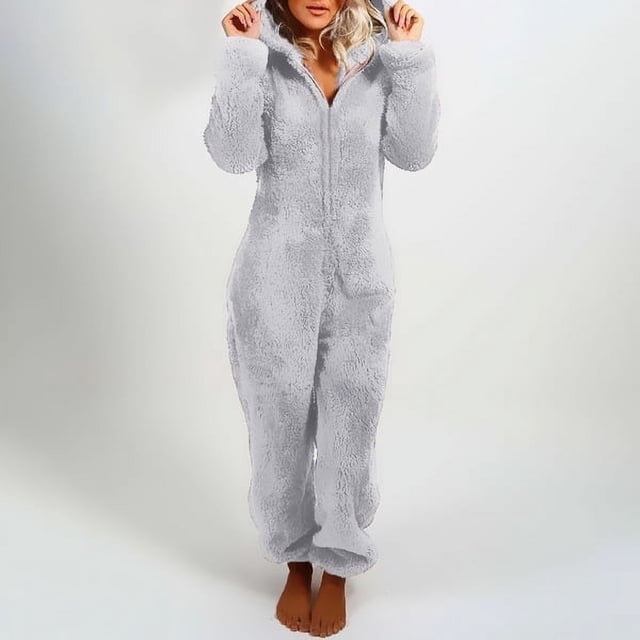 Pijama con capucha para el hogar, mono Mao Mao acolchado de terciopelo para mujer, estilo europeo y americano, para otoño e invierno