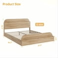 thumbnail image 3 of Bed Frames with Storage Headboard, Farmhouse Platform Bed Frame, Wood Slats Support, Noise Free, No Box Spring Needed, 3 of 6