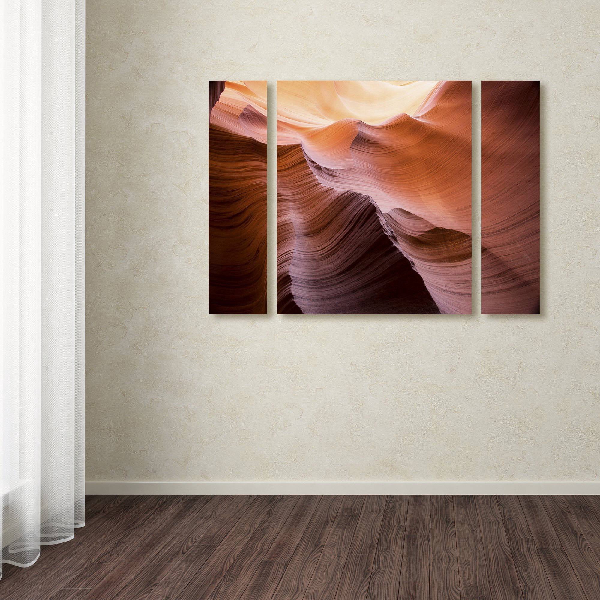 Trademark Fine Art ''Smooth II'' by Moises Levy 30" x 41" Multi Panel Art Set Large (886511904989)