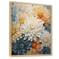 thumbnail image 2 of Designart "Elegance Of Blue And White Mum Flowers I" Mums Floater Framed Wall Decor, 2 of 5