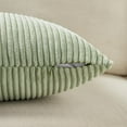 thumbnail image 3 of Ksopiavobs Set of 4 Sage Green Decorative Throw Pillow Covers 18x18 Inch for Couch Bed Sofa Bedroom, Aesthetic Modern Boho Home Decor, Soft Fluffy Textured Corduroy Cushion Case 45x45 cm, 3 of 6