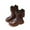 Brown, variant on Boots for Kid Girls Wedge Boots Snow Boots Soft Bottom Round Head Keep Warm Girls Fall and Winter Shoes Black Size 9.5 M