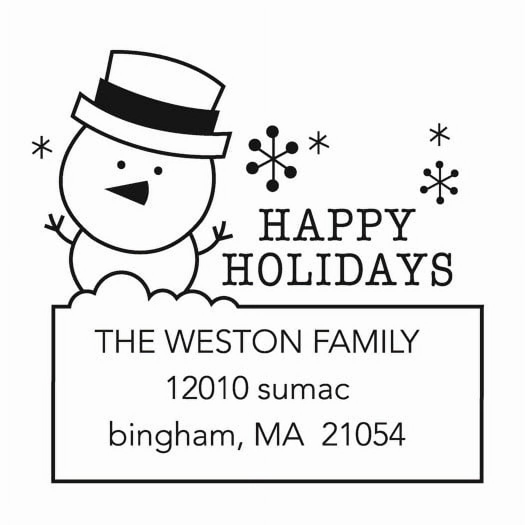 Personalized Square Self Inking Rubber Stamp - The Weston Family