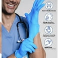 thumbnail image 3 of SAFE HEALTH Blue Nitrile Exam Gloves, 900-Count S M L XL, 3.5 Mil Free of Powder-Latex, Disposable-Textured, Clinic-Office-Daily, Medical, First-Aid, Clinics, Cooking, Cleaning, Puncture-Resistant, 3 of 15