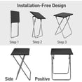thumbnail image 3 of Dueatib Home Folding TV Tray, Black, 3 of 7