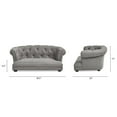 thumbnail image 3 of Pemberley Row Polyester Uptown Gray Dog Sofa Rectangular Tufted 36.5" Assembled, 3 of 8