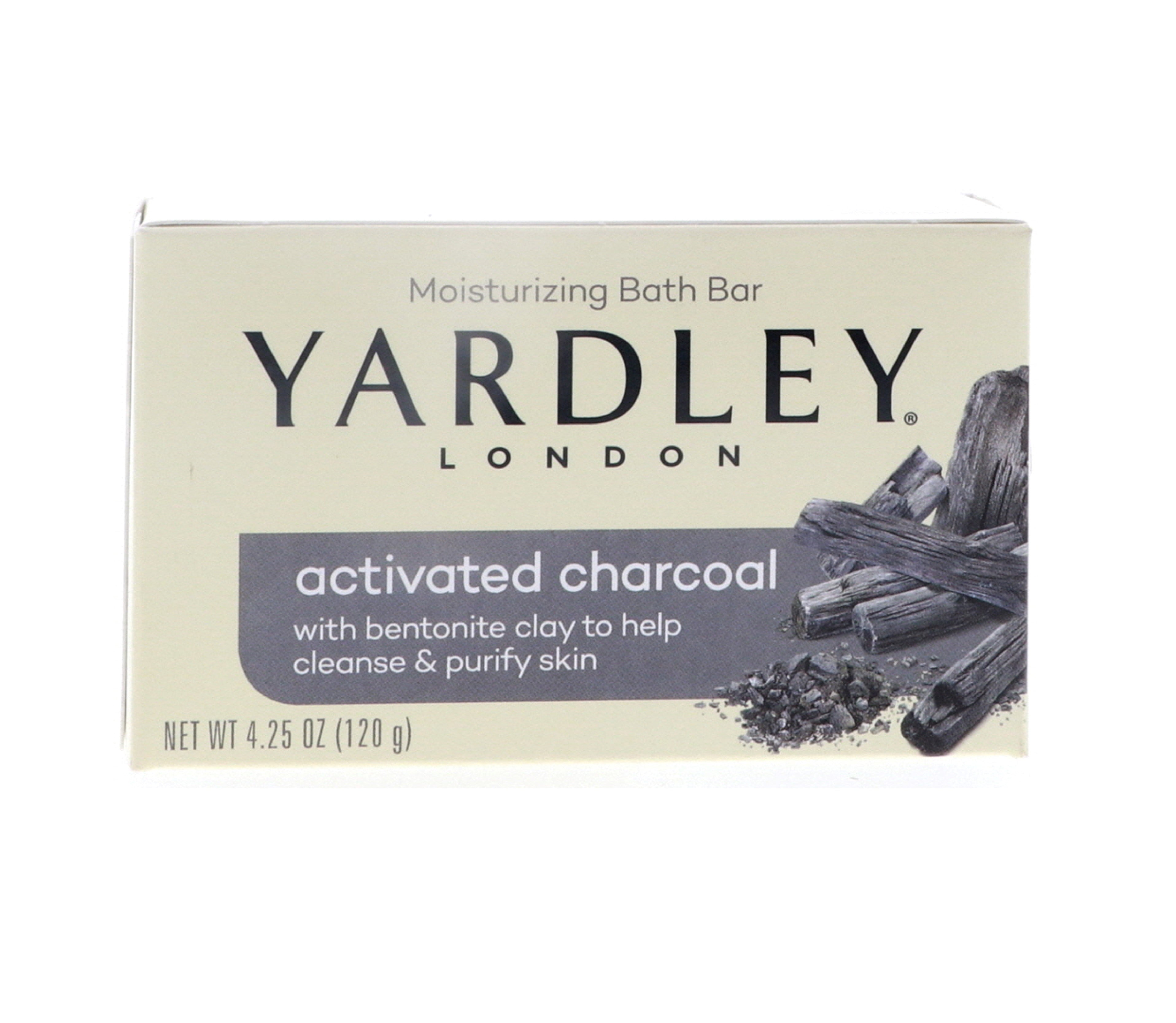 Yardley Activated Charcoal Bath Bar, 4.25 oz