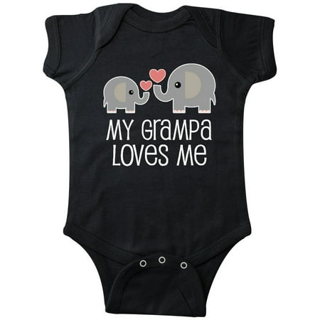 

Inktastic My Grampa Loves Me Grandchild Gift Gift Baby Boy or Baby Girl Bodysuit