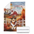 thumbnail image 2 of Thanksgiving Shetland Sheepdog Pilgrim Grateful, Thankful, Blessed Fall Welcome Cozy Fleece Blanket Sheltie Dog Lover Gifts Warm Soft Throw Blanket - 00021, 2 of 5