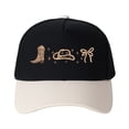 thumbnail image 2 of BOOTS HAT RIBBON Letter Embroidered Color Block Trucker Hat Unisex Adjustable Cotton Breathable Fashion Cap for Travel Daily Wear, 2 of 10