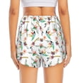thumbnail image 3 of Picia Pretty Floral With Leaves Pattern Women's 2 in 1 Athletic Running Shorts High Waisted Workout Casual Gym Sweat Shorts with Comfy Liner Zipper Pockets-X-Large, 3 of 9