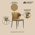 thumbnail image 4 of Kirsten Camel Leatherette Dining Chair with Metal Legs - Set of 4, 4 of 10