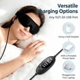 thumbnail image 5 of Heated Eye Mask for Dry Eyes, Warm Eye Compress for Eye Strain Relief, USB Powered Sleep Mask with 3 Heat Levels and 4 Timer Settings, Soft Comfortable Fit for Bedtime, Office and Travel, 5 of 7