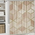 thumbnail image 5 of Marble 4 Piece Bathroom Set with Shower Curtain, Non-Slip Rugs, Toilet Lid Cover And Bath Mat, 4Pcs Gold Green Marble Shower Curtain Sets With Waterproof Curtain & Accessories 12 Hooks, 71 x 71 Inch, 5 of 5