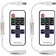 thumbnail image 1 of Controlador de tira LED mini RF de 2 piezas, control remoto inalámbrico RF de 11 teclas para tira LED RGB monocromática 5050 3528 5630., 1 of 5