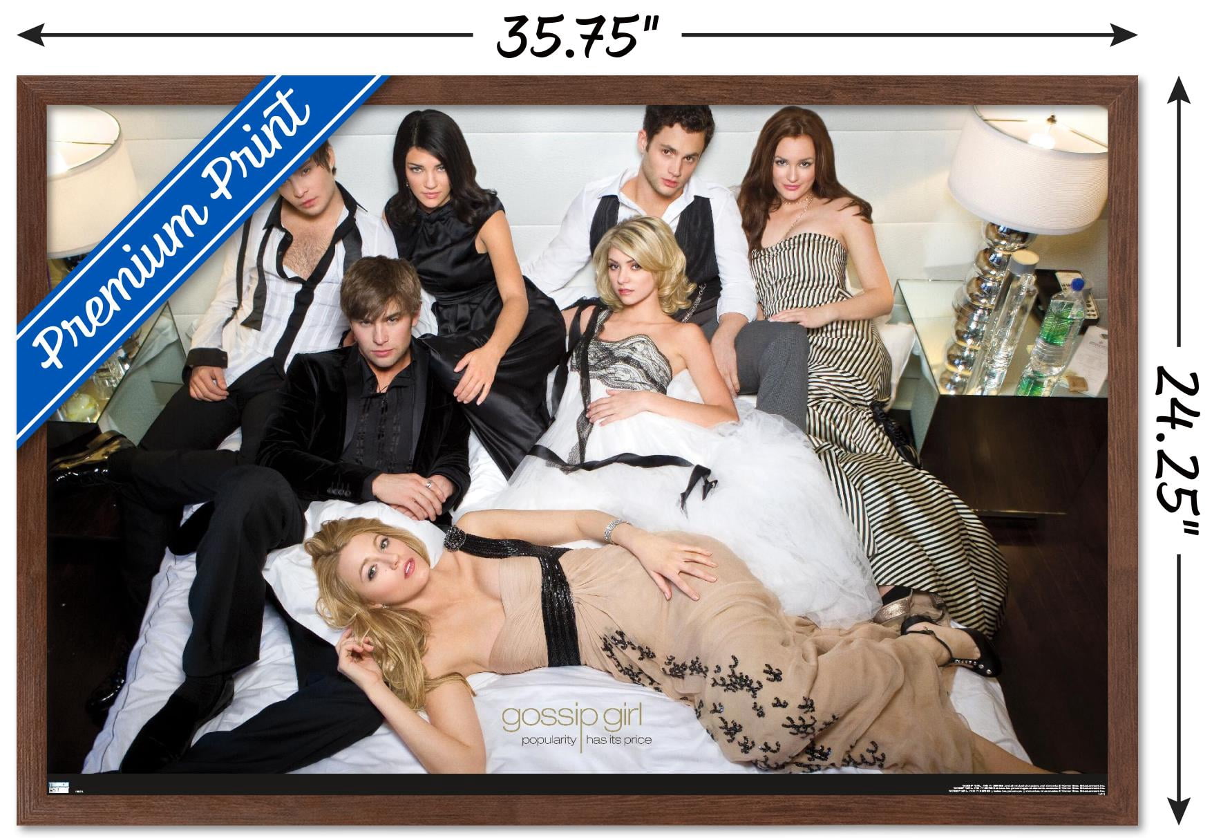 Gossip Girl - Group Wall Poster, 22.375" x 34", Framed