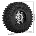 thumbnail image 4 of KLKCMS RC Wheel Rims Tires Spare Parts Accessories for Axial Axi00002 1 / 24 Trucks Titanium, 4 of 5