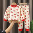 thumbnail image 2 of TOWED22 2 Piece Toddler Boys Winter Outfit Long Sleeve Graphic Crewneck Sweatshirt Fleece Jogger Pants Casual Clothes Set(Red,12-18 M), 2 of 4