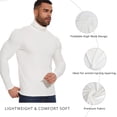 thumbnail image 5 of Mens Mock Turtleneck Sweater Long Sleeve Basic Tops Slim Fit Knitted Pullover Base Layer, 5 of 6