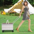 thumbnail image 3 of Collapsible Rolling Crate Portable Shopping Utility Cart Plastic Rolling Tool Box with 360°Rotate Wheel for Travel Shopping Moving Storage Office Use, 3 of 18