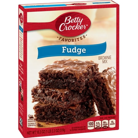 (2 pack) Betty Crocker Fudge Brownie Mix Family Size, 18.3