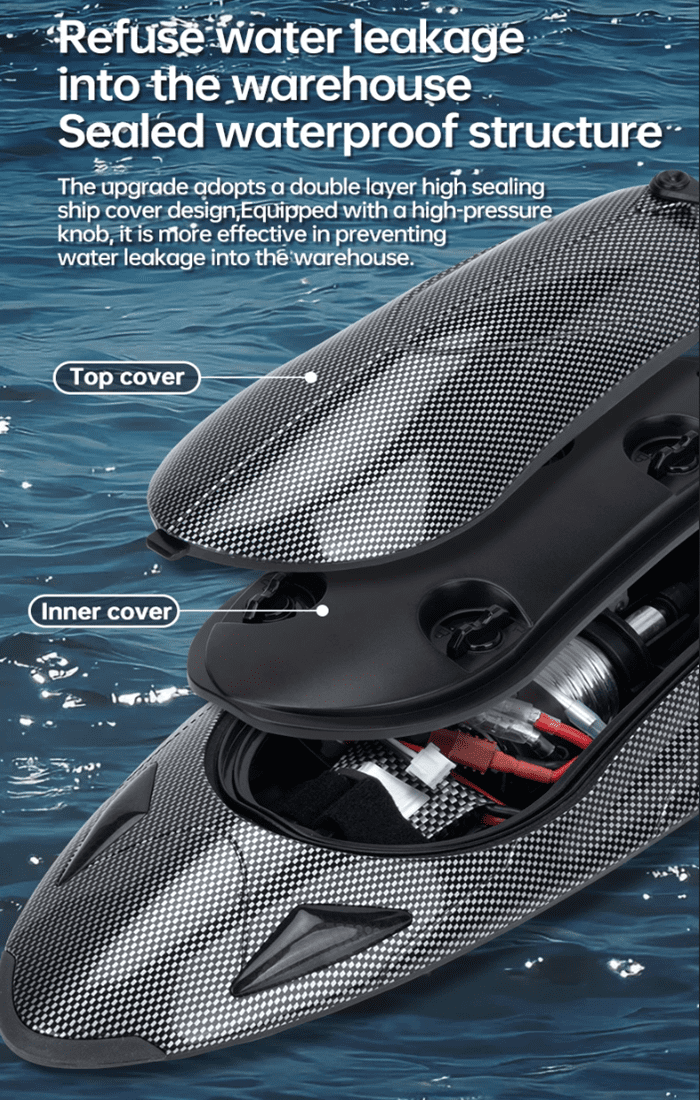 Roofworld RC Jet Boat with 390 Brushed Motor and LED Light