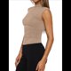 thumbnail image 3 of Camisetas Básicas Sin Mangas para Salir de Mujer, Cuello Alto, Ropa de , Camisetas Lindas Sin Mangas, Conjuntos de Verano Y2K. Caqui L, 3 of 8