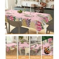thumbnail image 4 of Rectangle Pink Christmas Tree Tablecloth Waterproof & Stainproof Tablecloths,Wipeable Table Cloth Wrinkle-Free for Round/Rectangle/Oval/Square/Party,Snowflake Forest Plaid Leopard Print Dot 60x84, 4 of 6