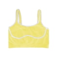 thumbnail image 4 of Wang6 Women’s Ribbed Cropped Workout Tank Tops Trendy Sleeveless Yoga Tops Color Blocking Running Gym Athletic Tshirts Tees 0617liYellow XS, 4 of 4