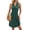 Dark Green, variant on EASYBRAUS Women Summer V Neck Sleeveless A Line Midi Dress Casual Solid Color Dress