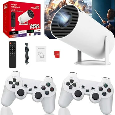 Nostalgic Projector, 4K Projector with Retro Gaming Console, Arcade Vision Projector, Smart Projector with Built in 20000  Games, Retro Game Projector with 2 Wireless Controllers