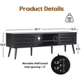 thumbnail image 6 of TV Stands With Storage Mid Century Modern TV Stands for up to 70" TV with Storage, Fluted Wood TV Stand for Living Room, Boho Media Console, Entertainment Center with Cable Management,Entertainment, 6 of 10