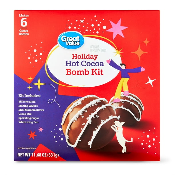 Great Value Hot Cocoa Bomb Kit Makes 6 Cocoa Bombs
