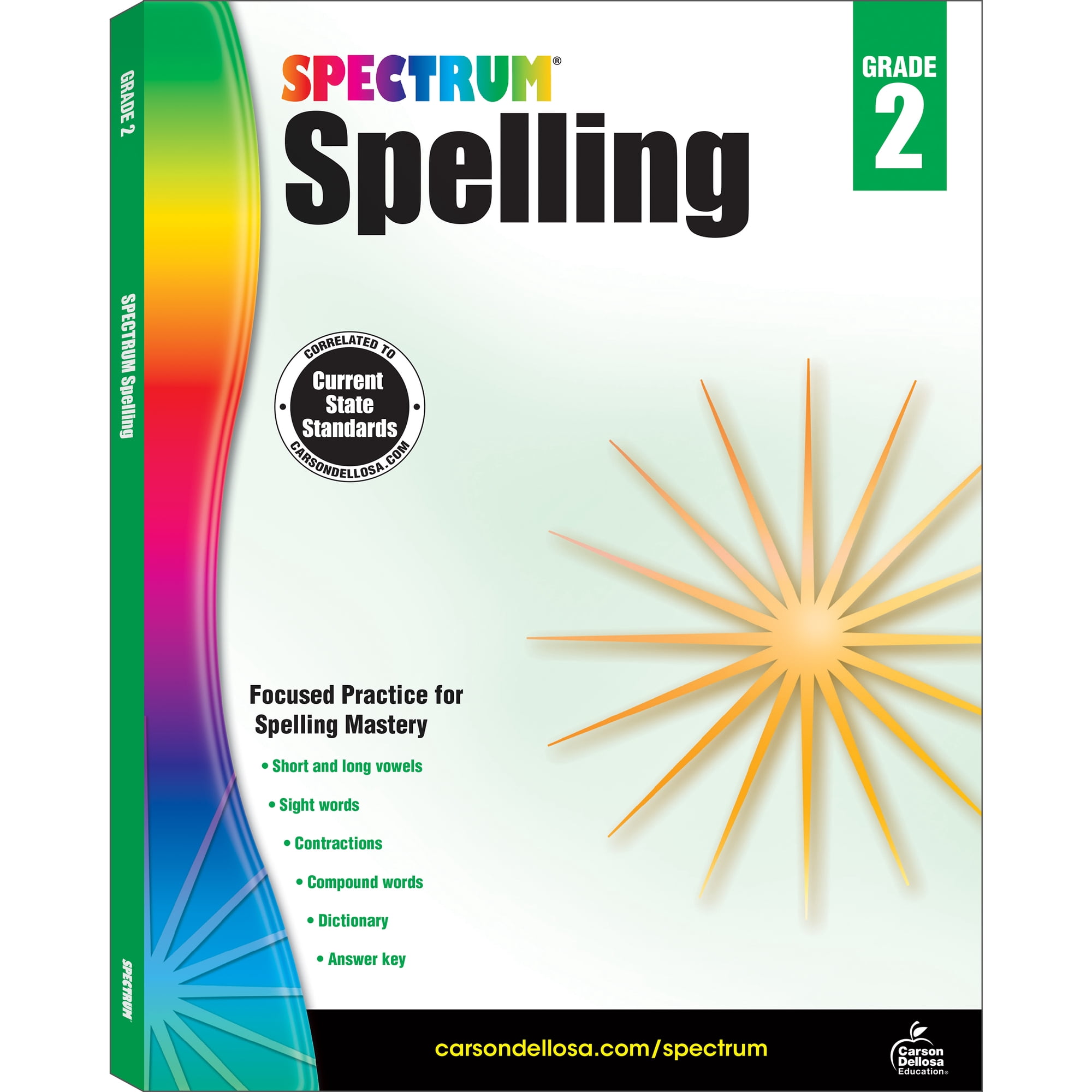 Spectrum Spelling Workbook (208 pages) Grade 2
