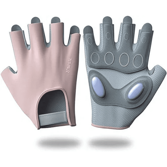 Guantes Para Gym Malubero Malu1802 Silicona Líquida Rosa con Gris Talla S