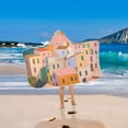 thumbnail image 2 of Yayeee Kids Hooded Towels Toddler Soft Absorbent Beach Bathing Wrap 50" x 23.5", Orange Cityscape Painting, 2 of 5