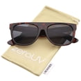 thumbnail image 1 of zeroUV - Modern Super Flat-Top Wide Temple Horn Rimmed Sunglasses 55mm - 55mm, 1 of 5