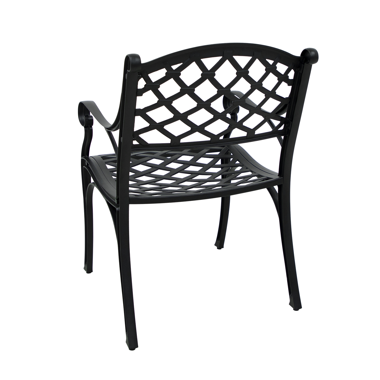 CoSoTower 2 Piece Outdoor Dining Chairs, Cast Aluminum Chairs With Armrest, Patio Bistro Chair Set Of 2 For Garden, Backyard, Lattice Design 2 Chairs - image 2 of 8