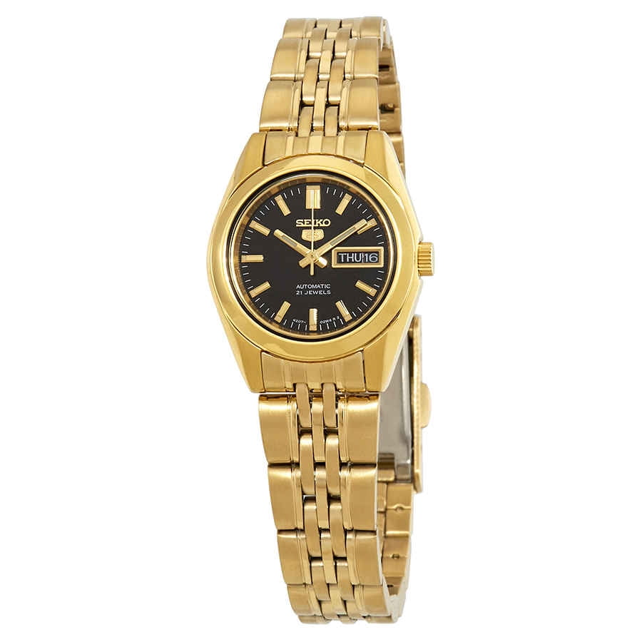 Seiko Women's 5 Automatic SYMA40K Gold Gold Tone Stainles-Steel Automatic  Dress Watch 