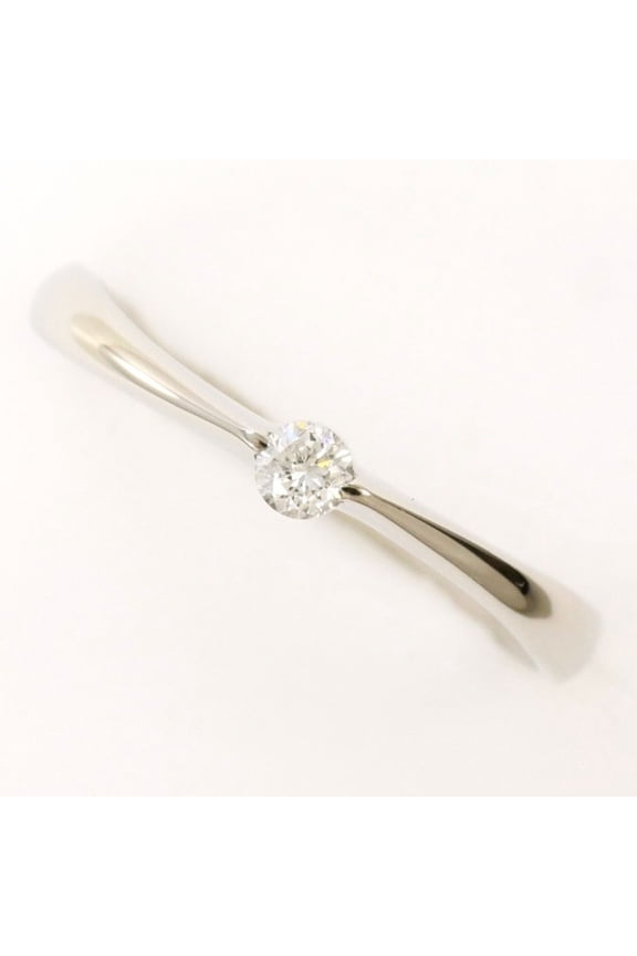 Pre-Owned PT900 Platinum Ring, 1 Diamond (0.08 carat), Total Weight Approx. 1.9g, Used Jewelry,...